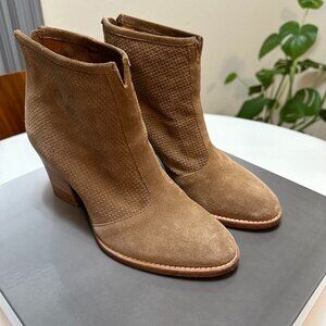 Aquatalia Fia Ankle Boots in Bark Suede